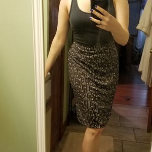 VINTAGE floral midi skirt